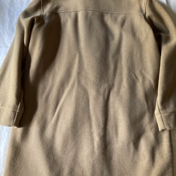 Mens hooded wool overcoat J Crew, concealed front zipper snaps 2 front pockets - Picture 2 of 11